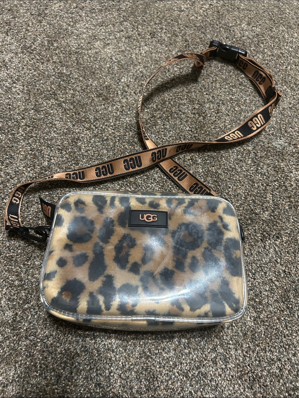 UGG Leopard Print Crossbody Bag in Brown and Black
